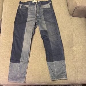 rag & bone NWT Blue Slim Patchwork Jeans